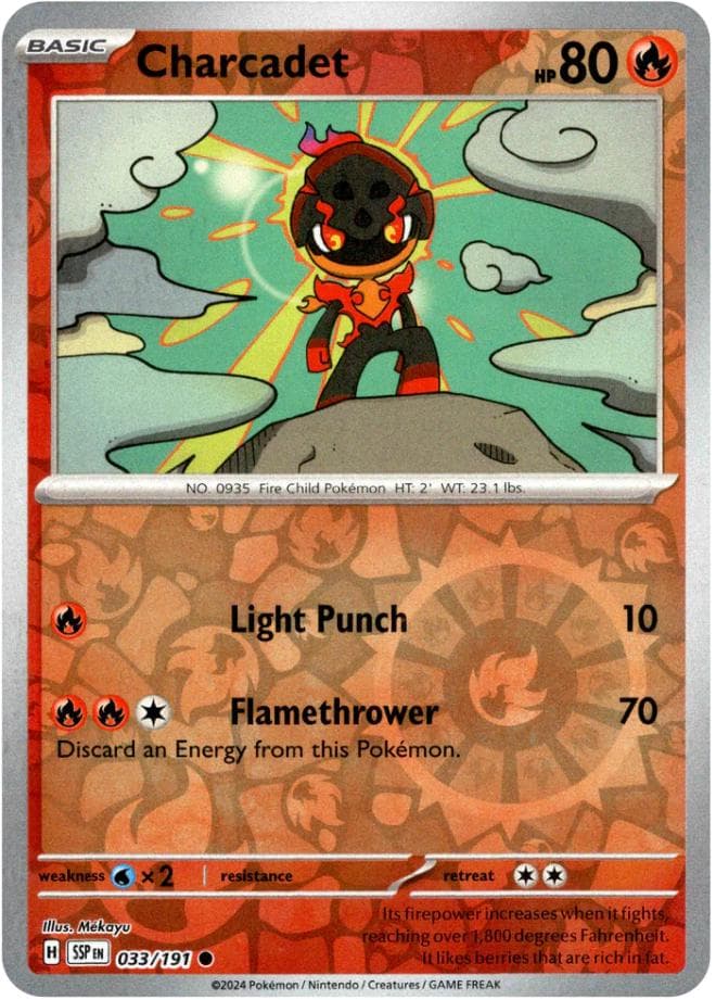 Charcadet [Reverse Holo] #33 — Pokemon Surging Sparks