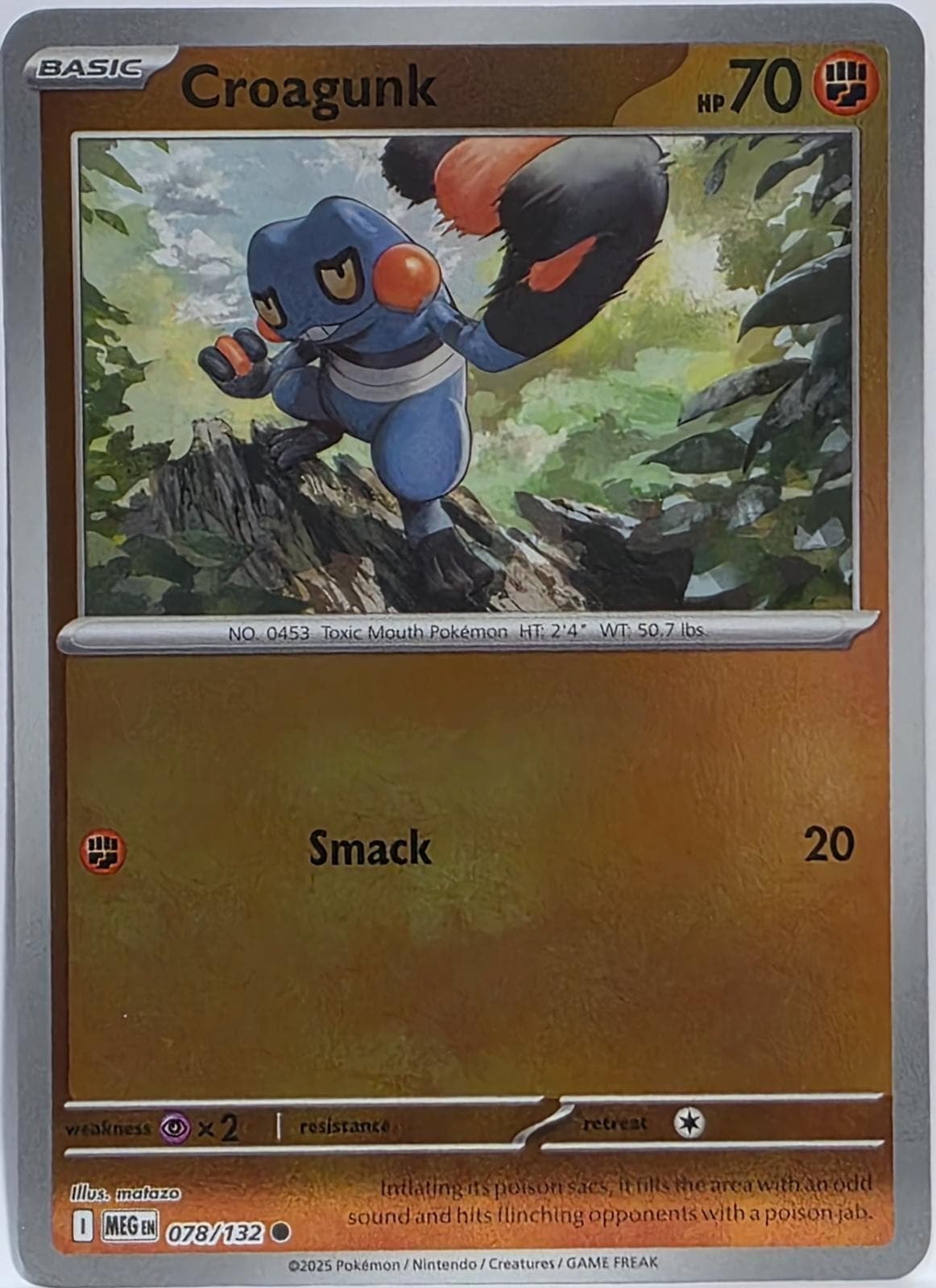 Croagunk [Reverse Holo] #78 — Pokemon Mega Evolution
