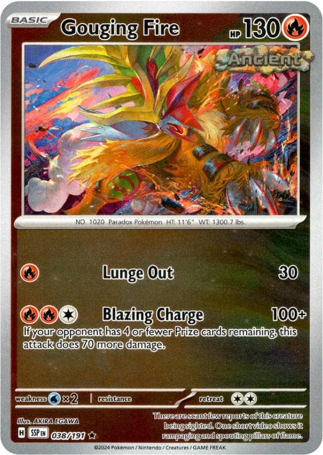 Gouging Fire [Reverse Holo] #38 — Pokemon Surging Sparks