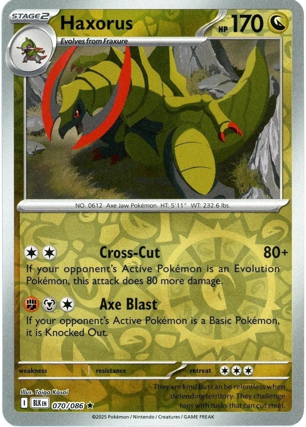 Haxorus [Reverse] #70 — Pokemon Black Bolt