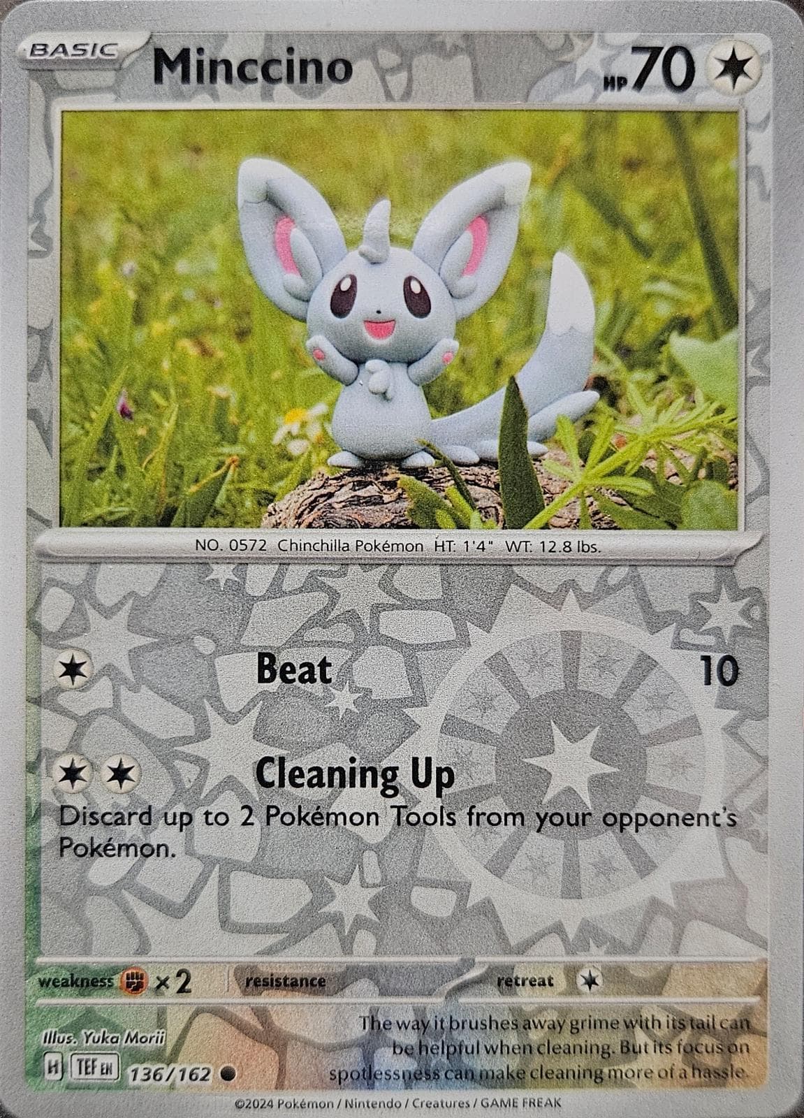 Minccino [Reverse Holo] #136 — Pokemon Temporal Forces