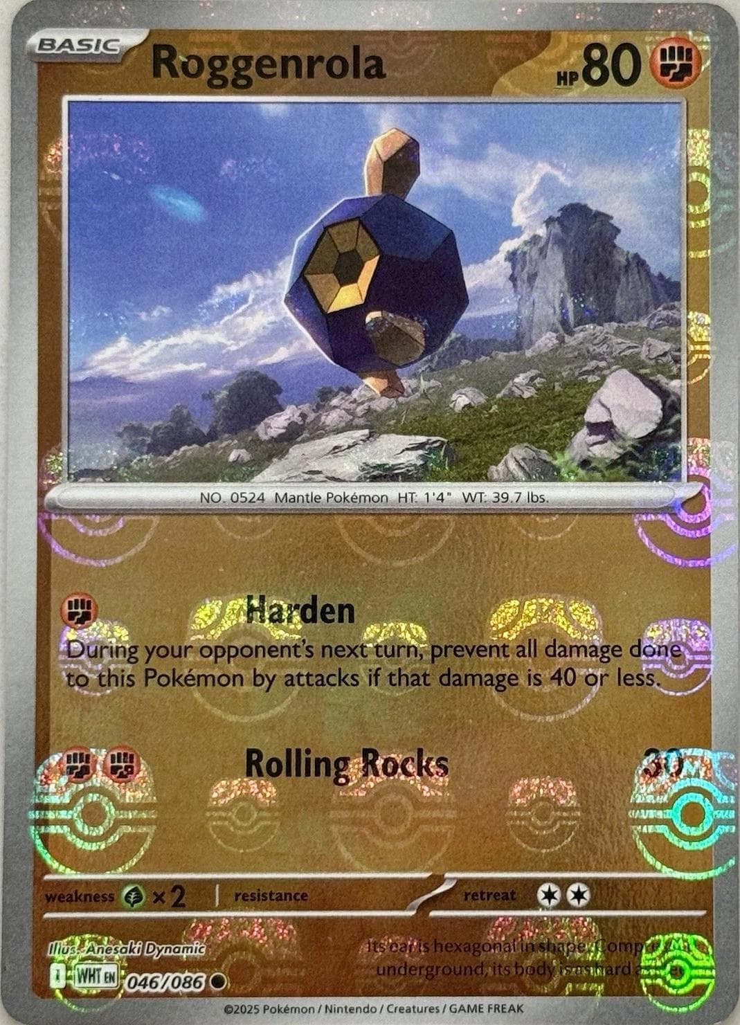 Roggenrola [Master Ball] #46 — Pokemon White Flare