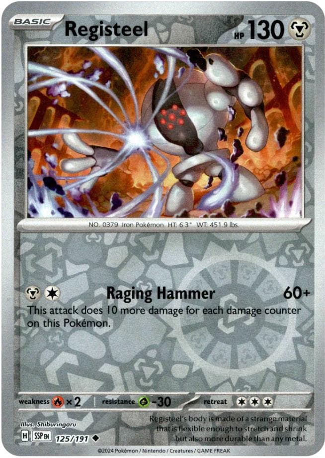 Registeel [Reverse Holo] #125 — Pokemon Surging Sparks