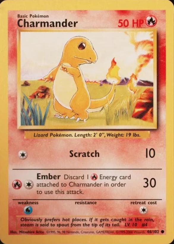 Charmander [1999-2000] #46 — Pokemon Base Set