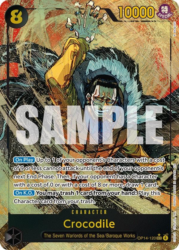 Crocodile [Alternate Art] OP14-120 — One Piece Azure Sea's Seven