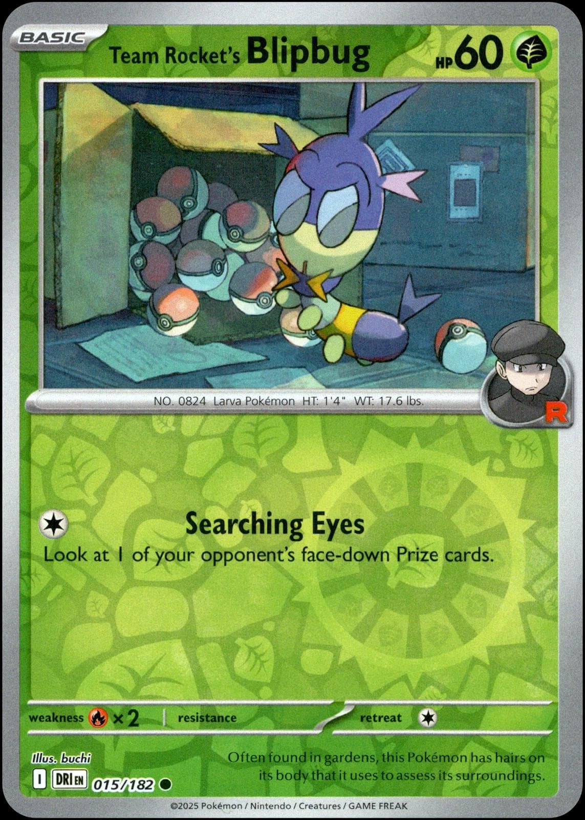Team Rocket's Blipbug [Reverse Holo] #15 — Pokemon Destined Rivals