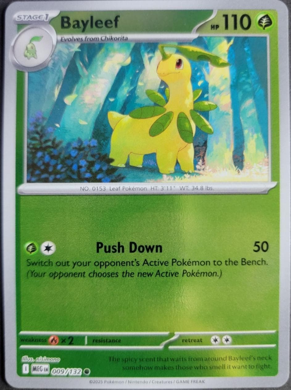 Bayleef [Reverse Holo] #9 — Pokemon Mega Evolution