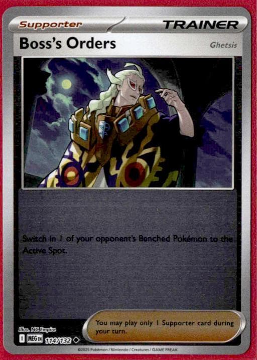 Boss's Orders: Ghetsis [Reverse Holo] #114 — Pokemon Mega Evolution