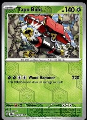 Tapu Bulu [Reverse Holo] #6 — Pokemon Shrouded Fable