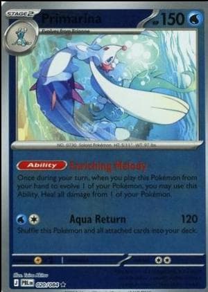 Primarina [Reverse Holo] #20 — Pokemon Pitch Black