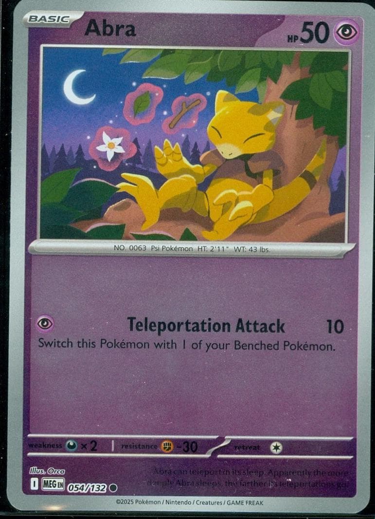 Abra [Reverse Holo] #54 — Pokemon Mega Evolution