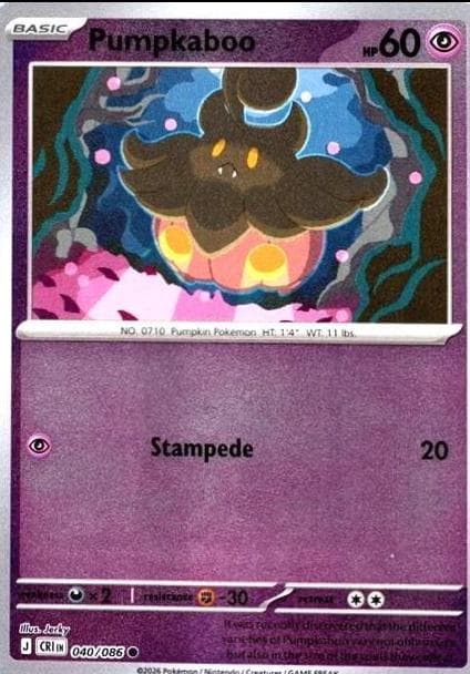 Pumpkaboo [Reverse Holo] #40 — Pokemon Chaos Rising