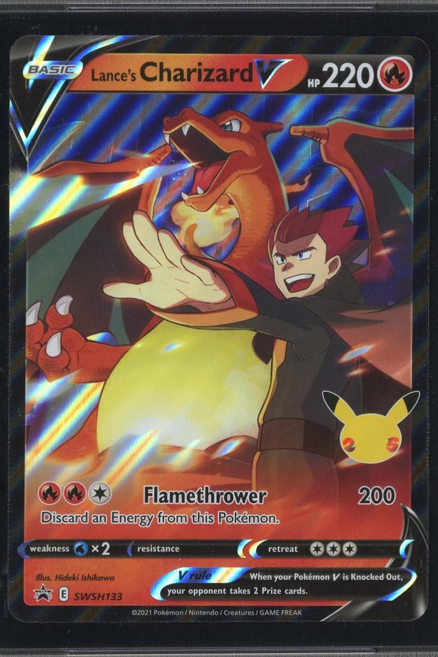 Lance's Charizard V [Jumbo] #133 — Pokemon Promo