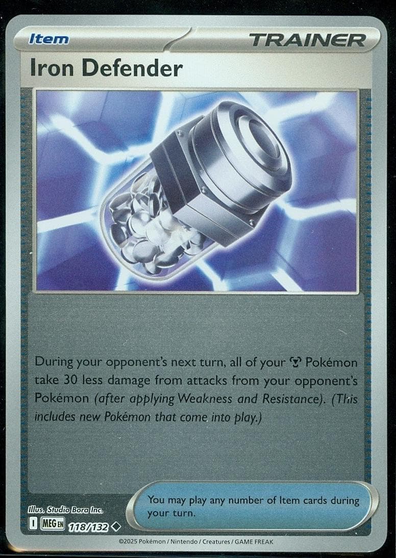Iron Defender [Reverse Holo] #118 — Pokemon Mega Evolution