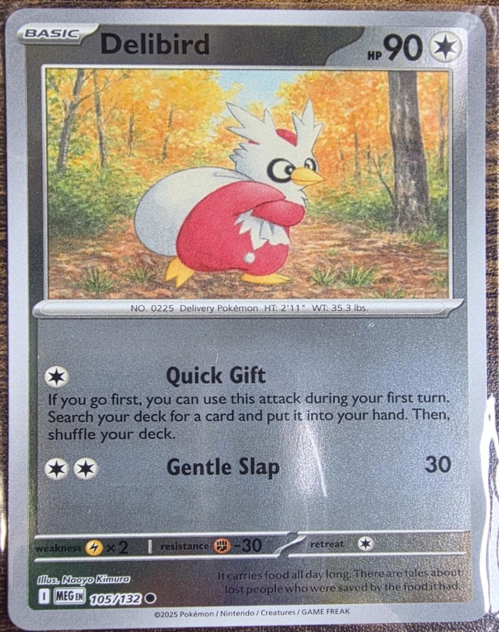 Delibird [Reverse Holo] #105 — Pokemon Mega Evolution