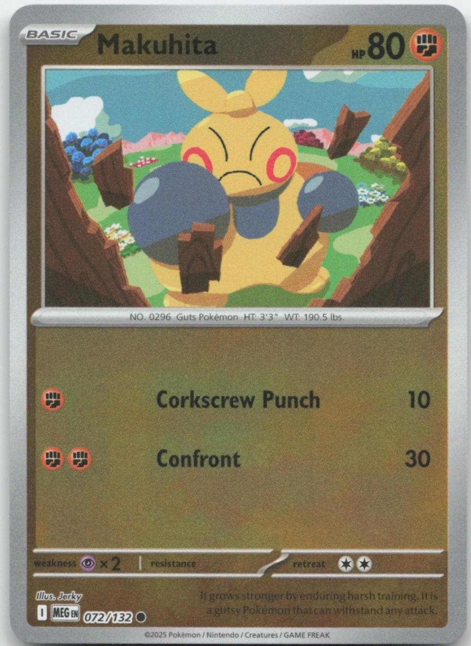 Makuhita [Reverse Holo] #72 — Pokemon Mega Evolution