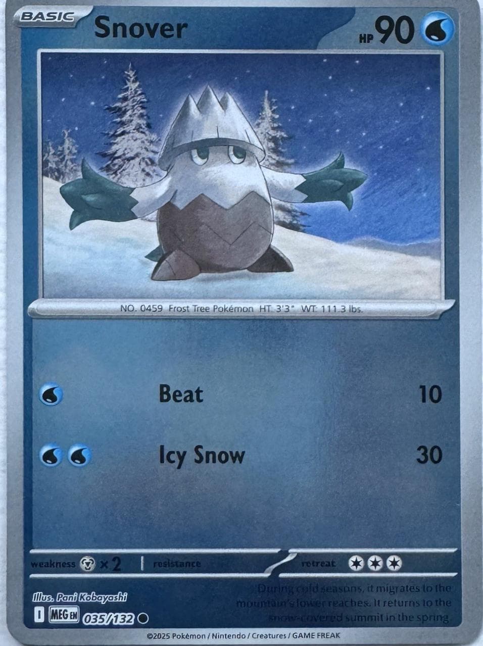 Snover [Reverse Holo] #35 — Pokemon Mega Evolution