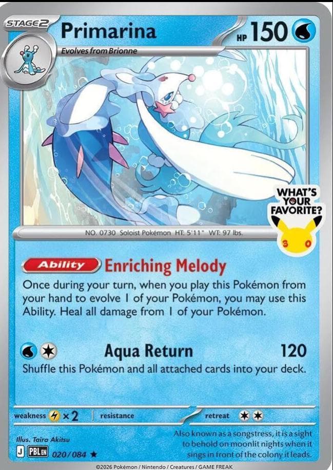 Primarina [What's Your Favorite] #20 — Pokemon Pitch Black