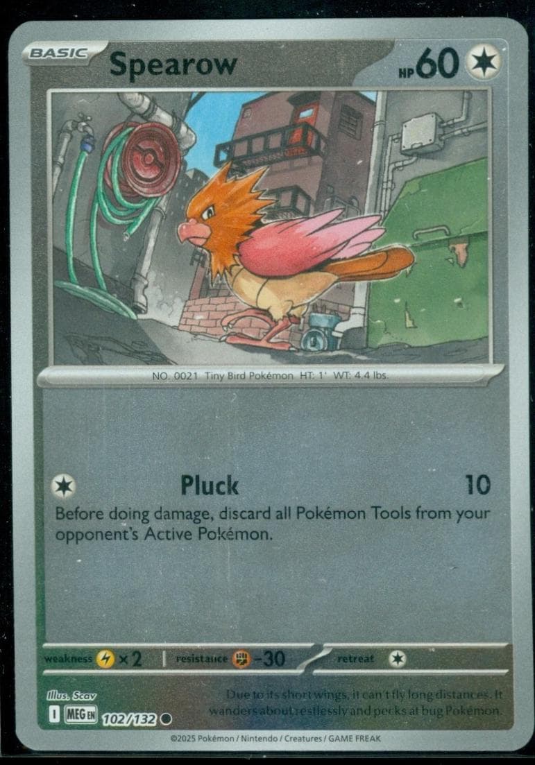 Spearow [Reverse Holo] #102 — Pokemon Mega Evolution