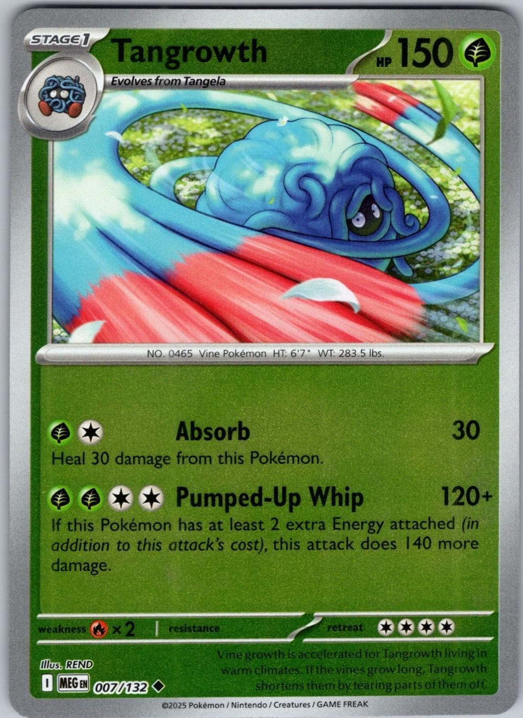 Tangrowth [Reverse Holo] #7 — Pokemon Mega Evolution