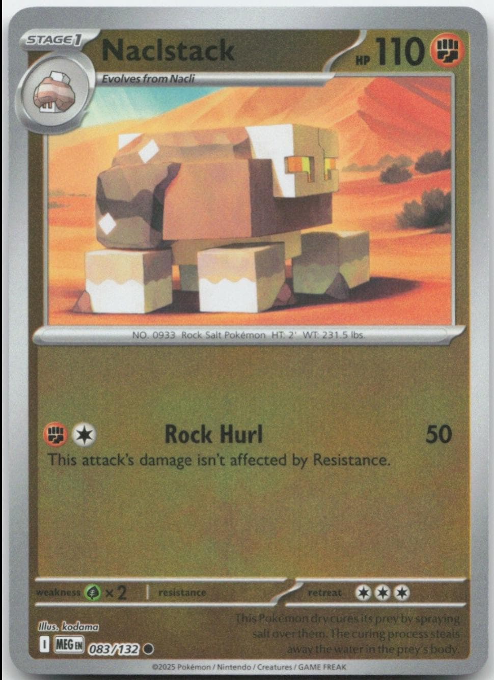 Naclstack [Reverse Holo] #83 — Pokemon Mega Evolution