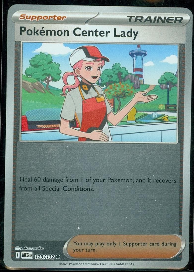 Pokemon Center Lady [Reverse Holo] #123 — Pokemon Mega Evolution