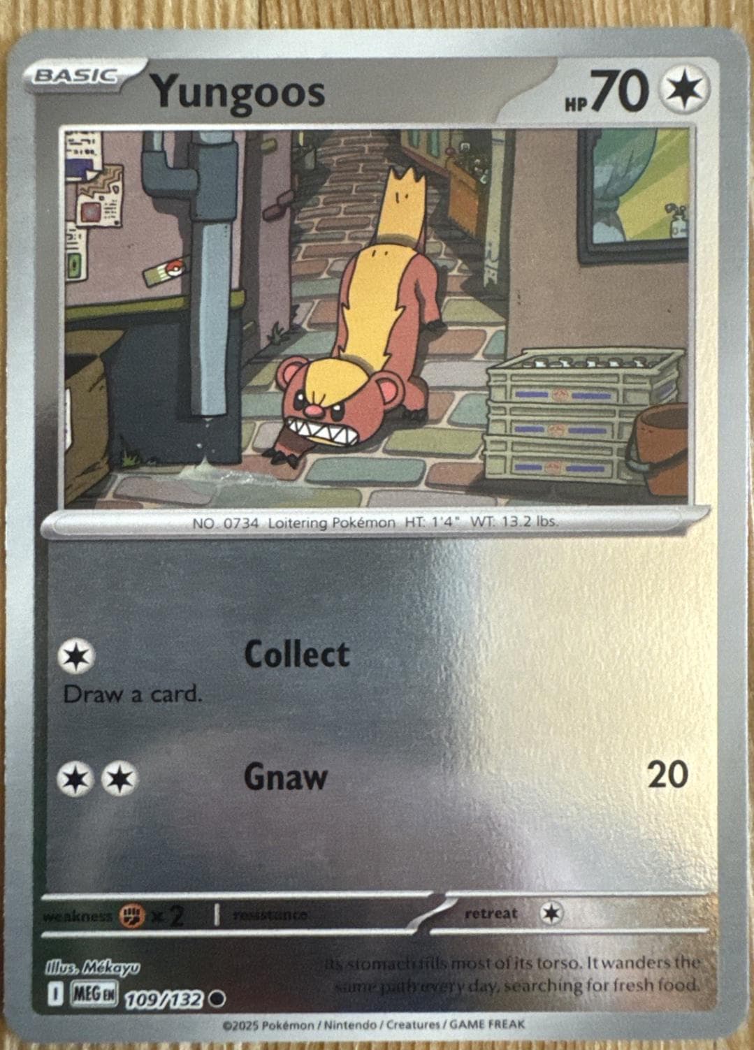 Yungoos [Reverse Holo] #109 — Pokemon Mega Evolution