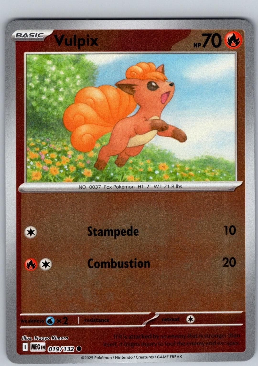 Vulpix [Reverse Holo] #19 — Pokemon Mega Evolution