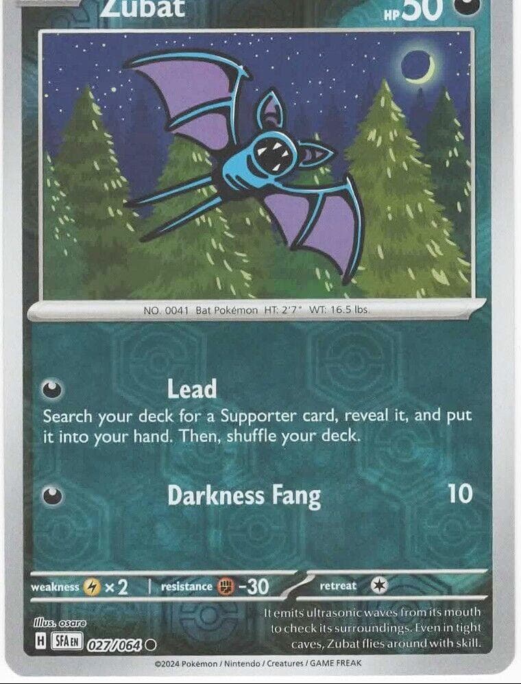 Zubat [Reverse Holo] #27 — Pokemon Shrouded Fable