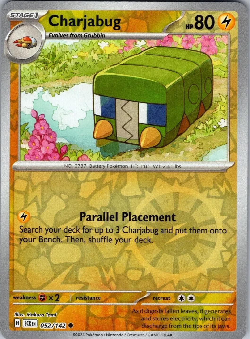 Charjabug [Reverse Holo] #52 — Pokemon Stellar Crown
