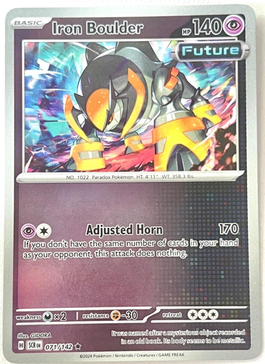 Iron Boulder [Reverse Holo] #71 — Pokemon Stellar Crown