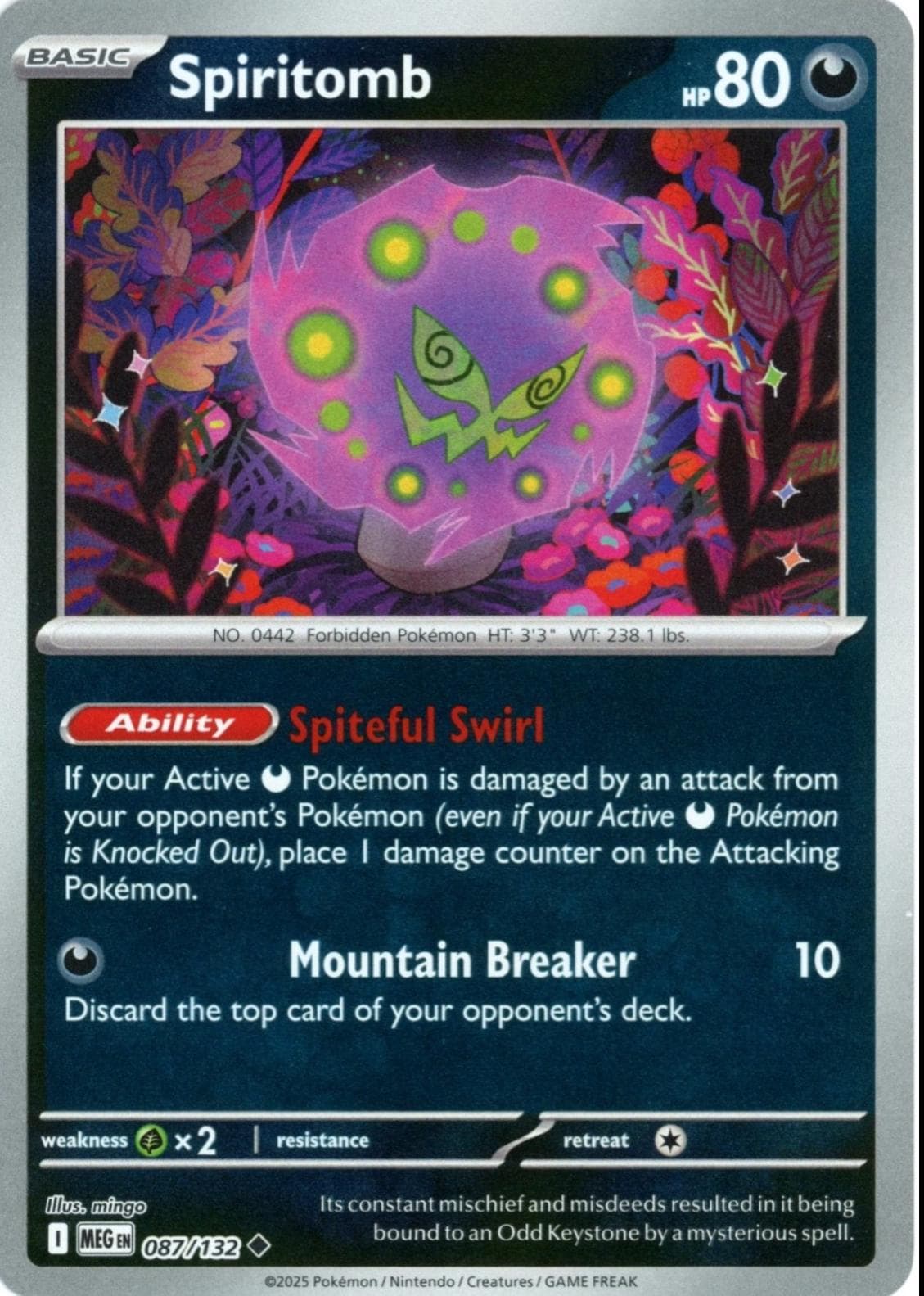 Spiritomb [Reverse Holo] #87 — Pokemon Mega Evolution