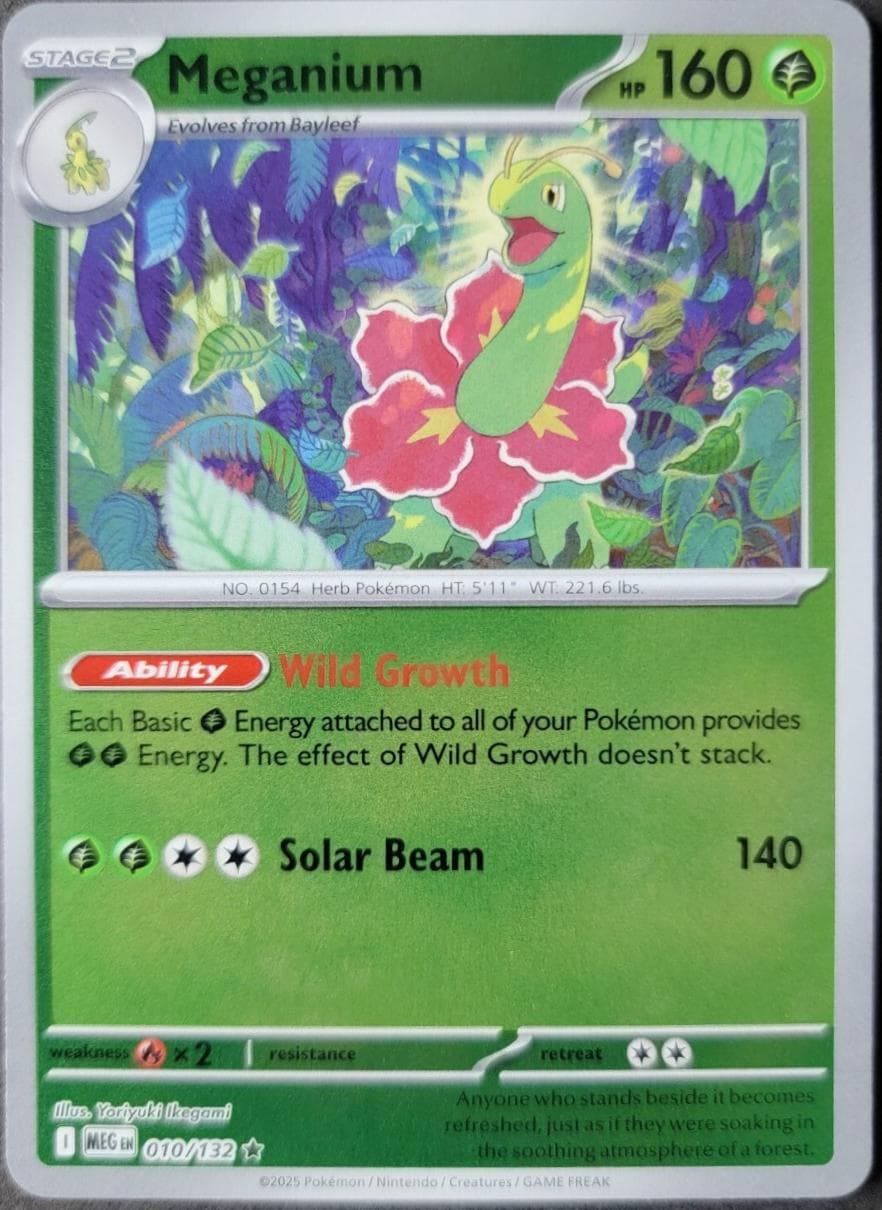 Meganium [Reverse Holo] #10 — Pokemon Mega Evolution