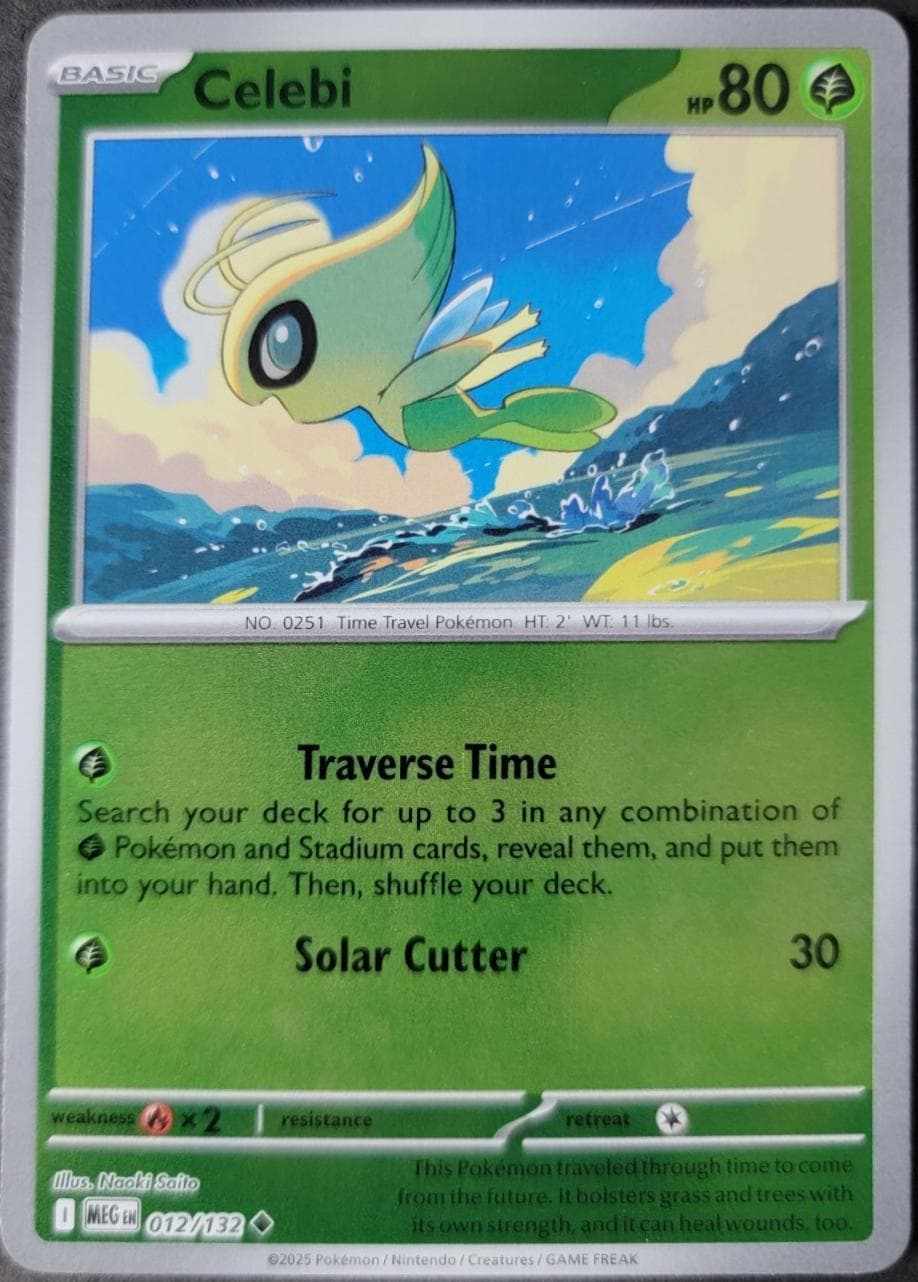 Celebi [Reverse Holo] #12 — Pokemon Mega Evolution