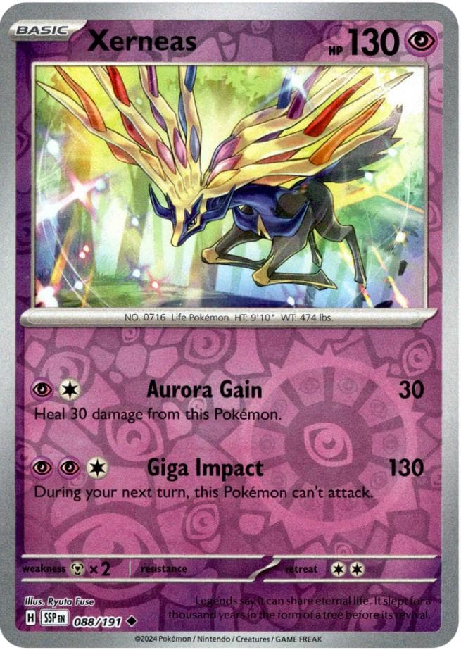 Xerneas [Reverse Holo] #88 — Pokemon Surging Sparks