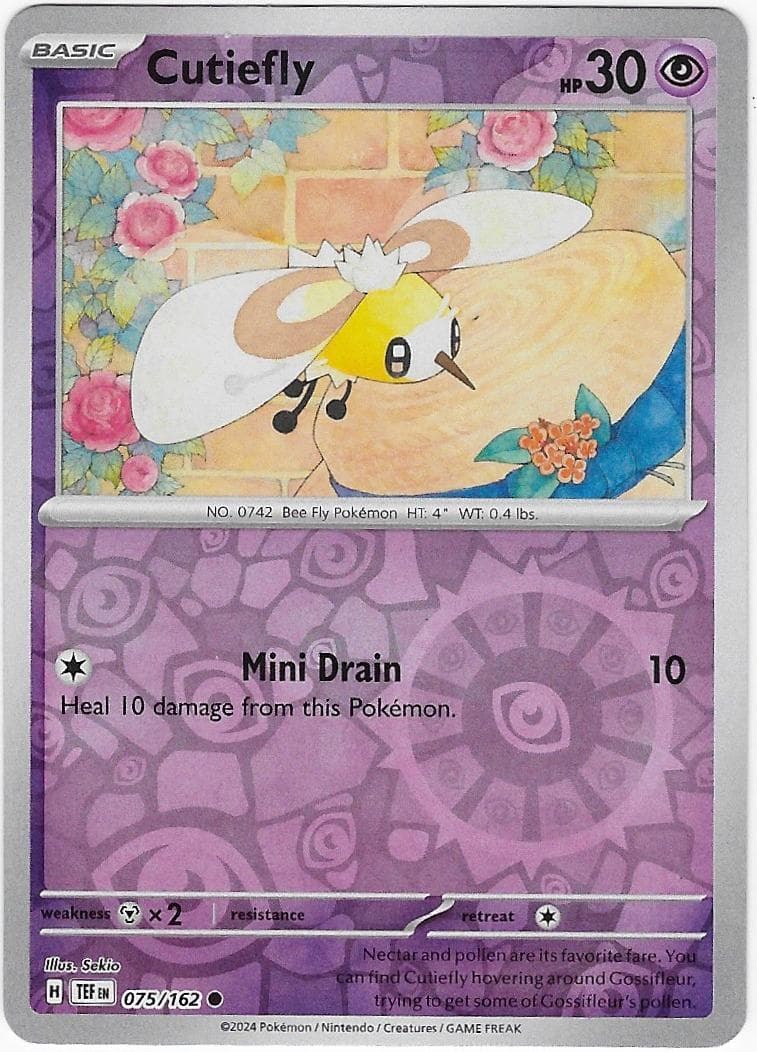 Cutiefly [Reverse Holo] #75 — Pokemon Temporal Forces
