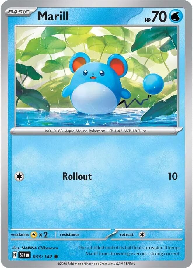 Marill #33 — Pokemon Stellar Crown