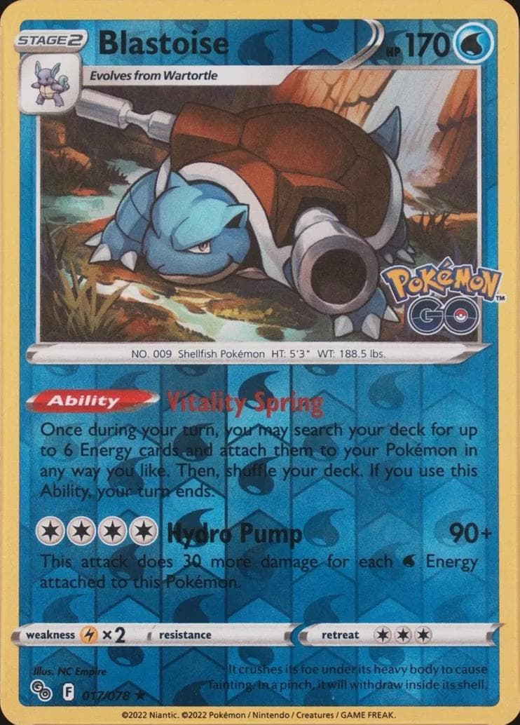 Blastoise [Reverse Holo] #17 — Pokemon Go