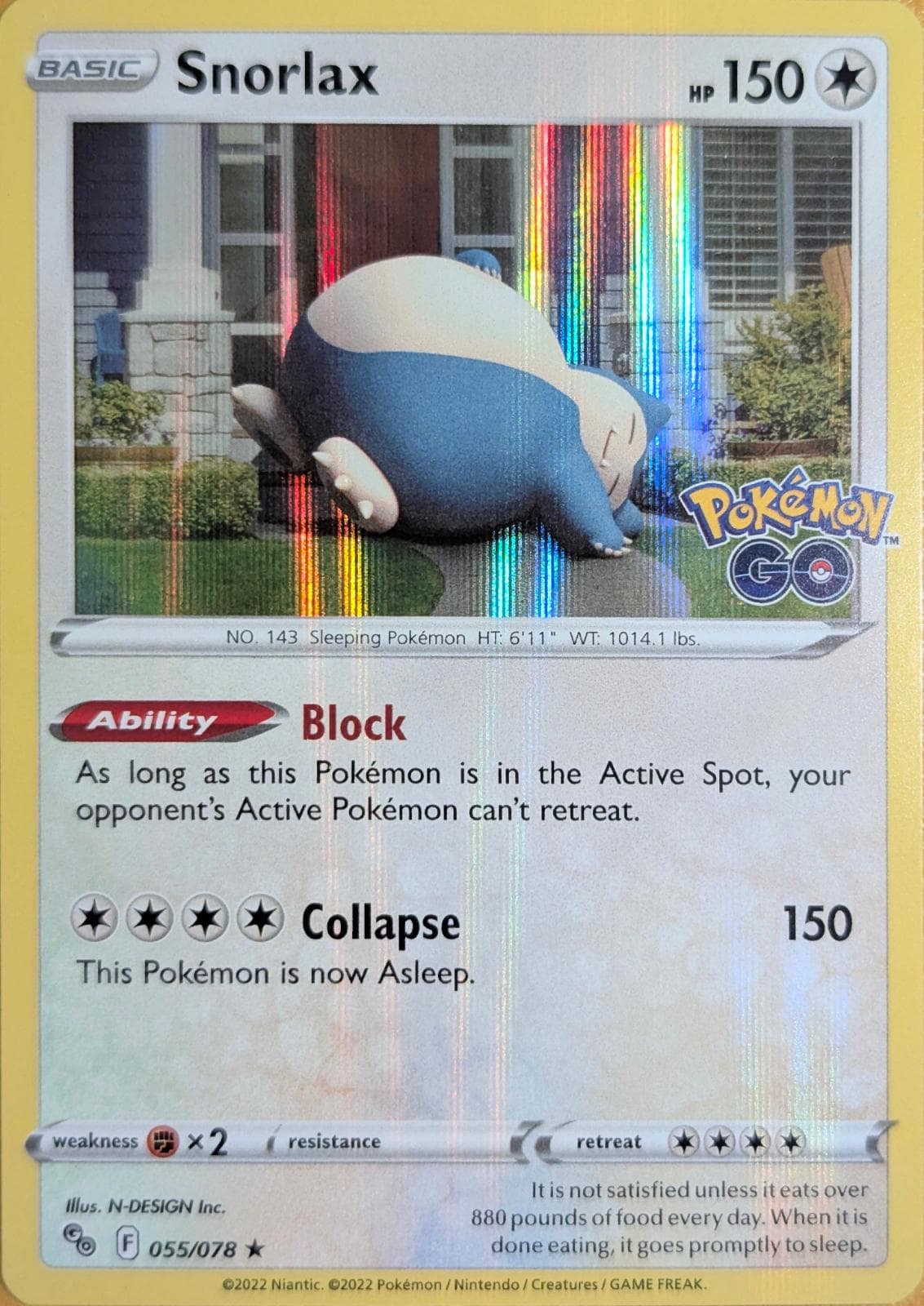 Snorlax [Holo] #55 — Pokemon Go