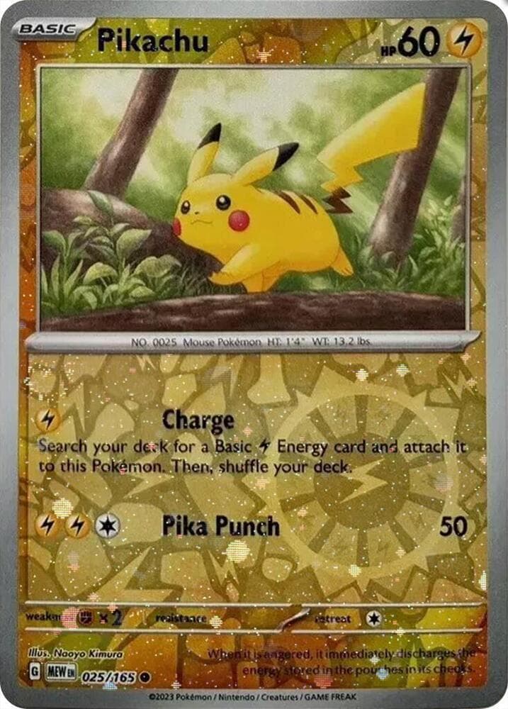 Pikachu [Cosmos Holo] #25 — Pokemon Scarlet & Violet 151