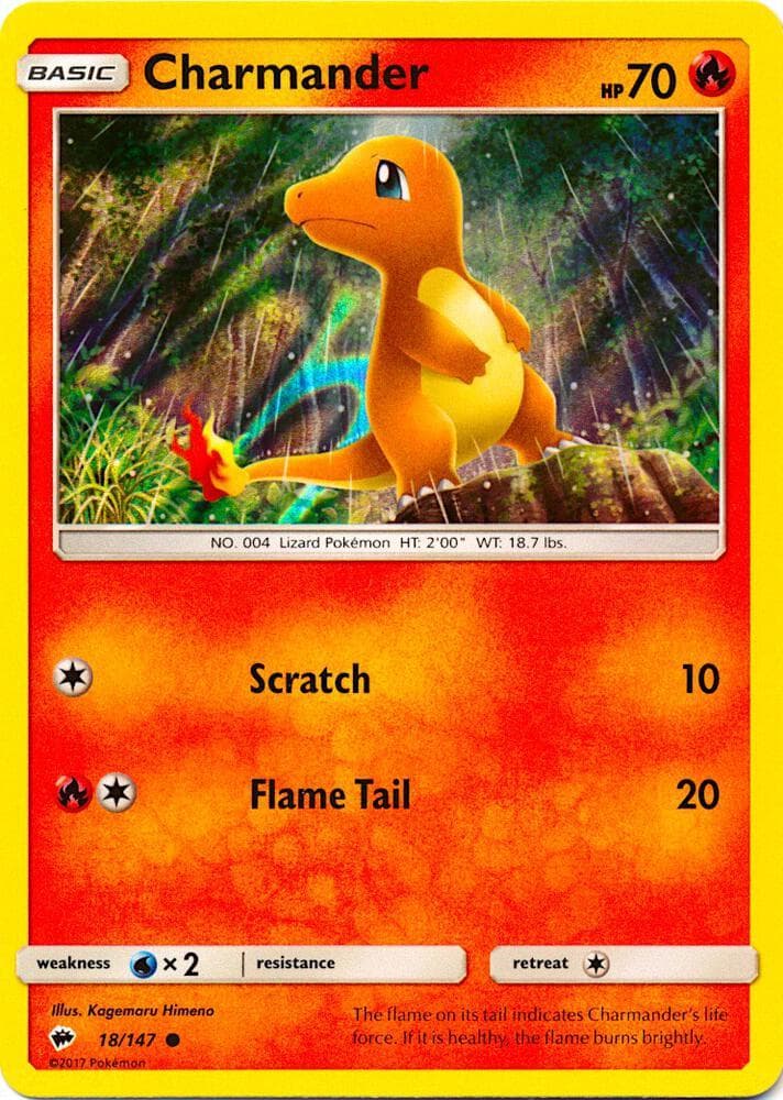 Charmander [Holo] #18 — Pokemon Burning Shadows