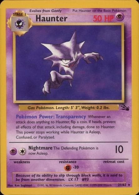 Haunter [1999-2000] #21 — Pokemon Fossil
