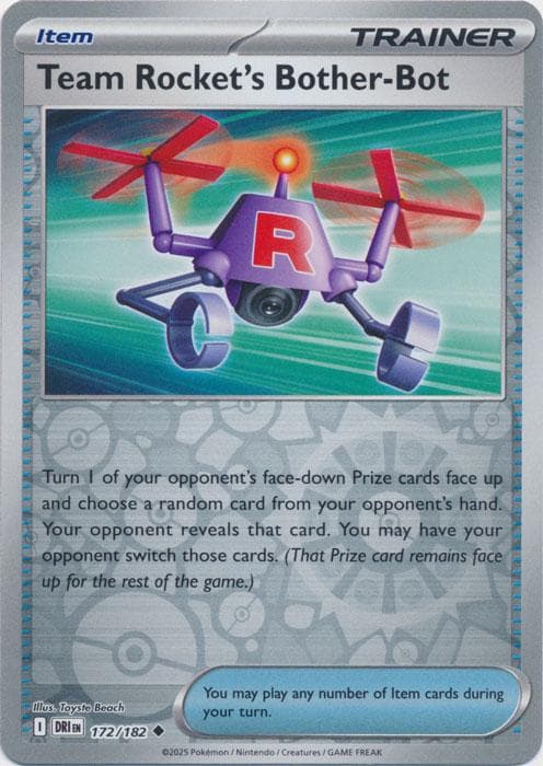 Team Rocket's Bother-Bot [Reverse Holo] #172 — Pokemon Destined Rivals