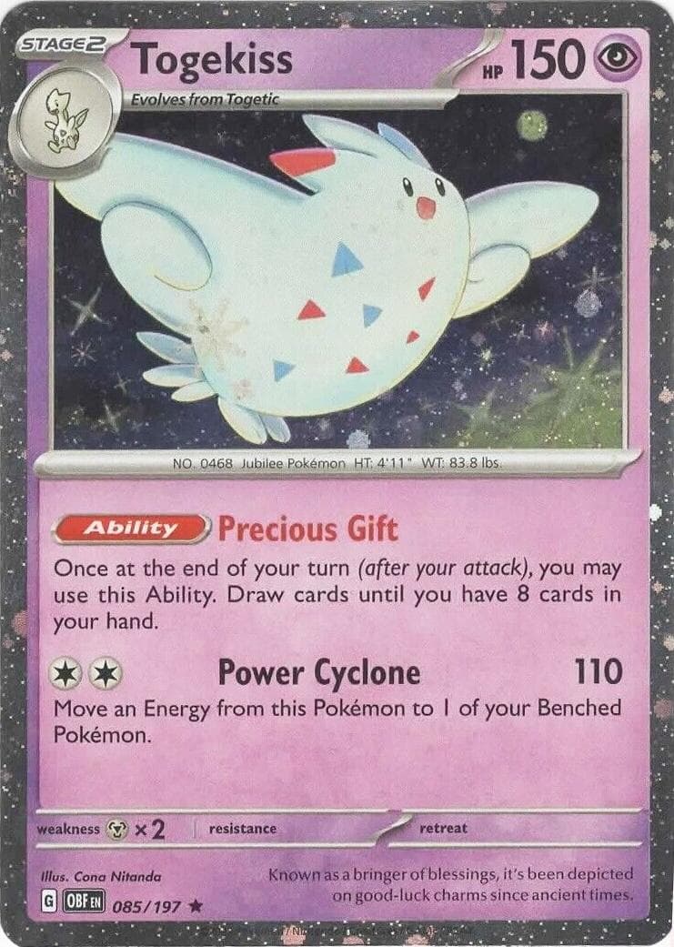 Togekiss [Cosmos Holo] #85 — Pokemon Obsidian Flames