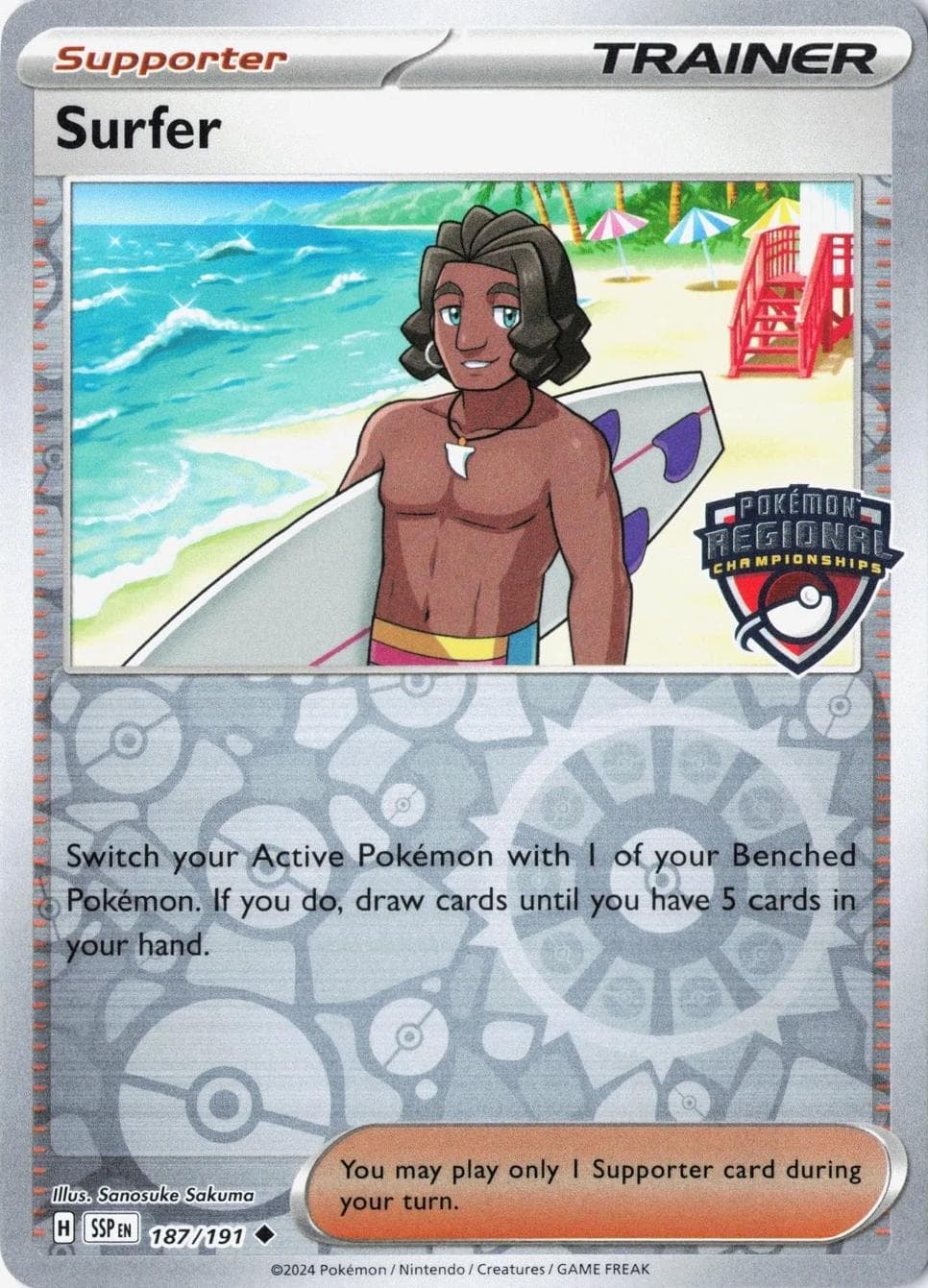 Surfer [Regional] #187 — Pokemon Surging Sparks