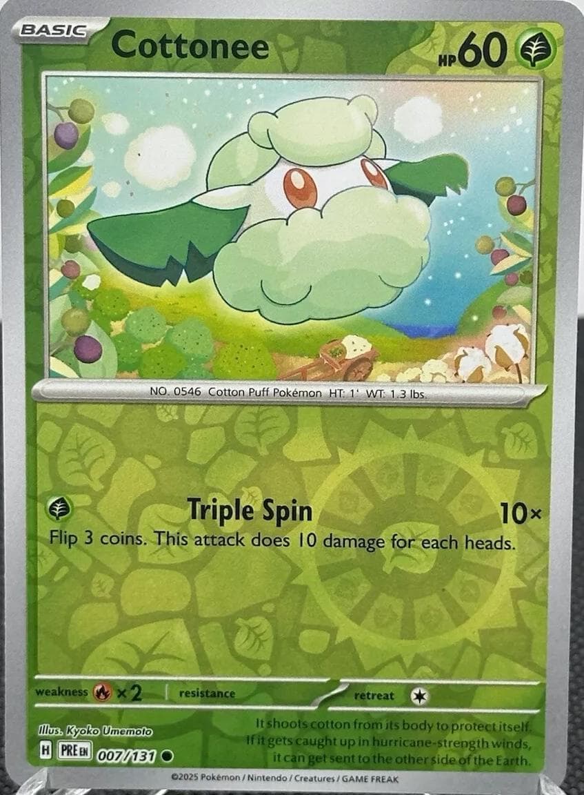 Cottonee [Reverse] #7 — Pokemon Prismatic Evolutions