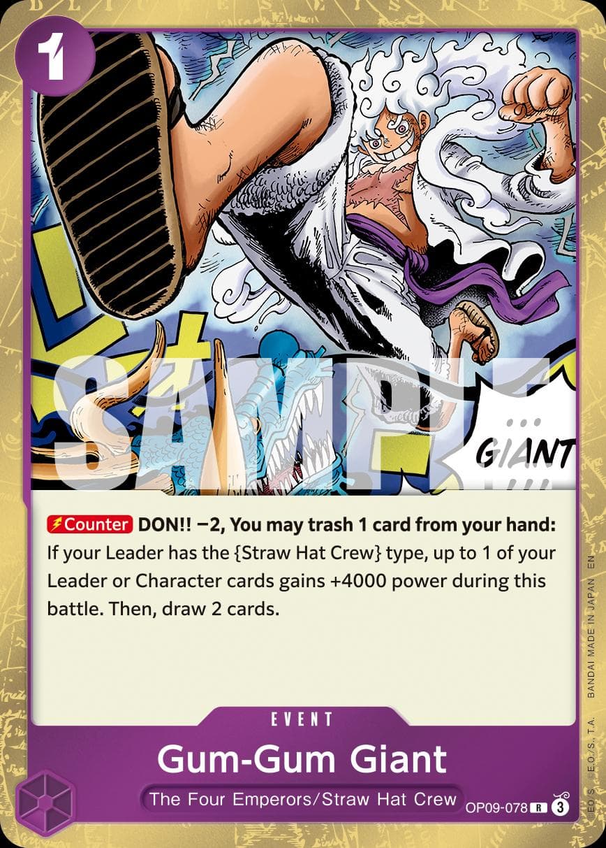 Gum-Gum Giant [PRB-02] OP09-078 — One Piece Premium Booster 2