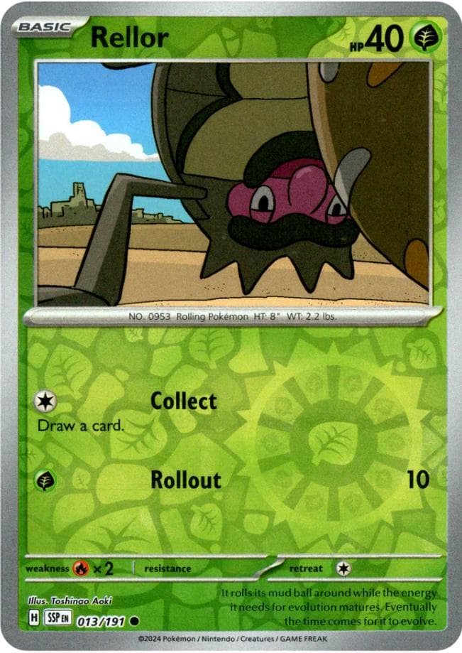 Rellor [Reverse Holo] #13 — Pokemon Surging Sparks