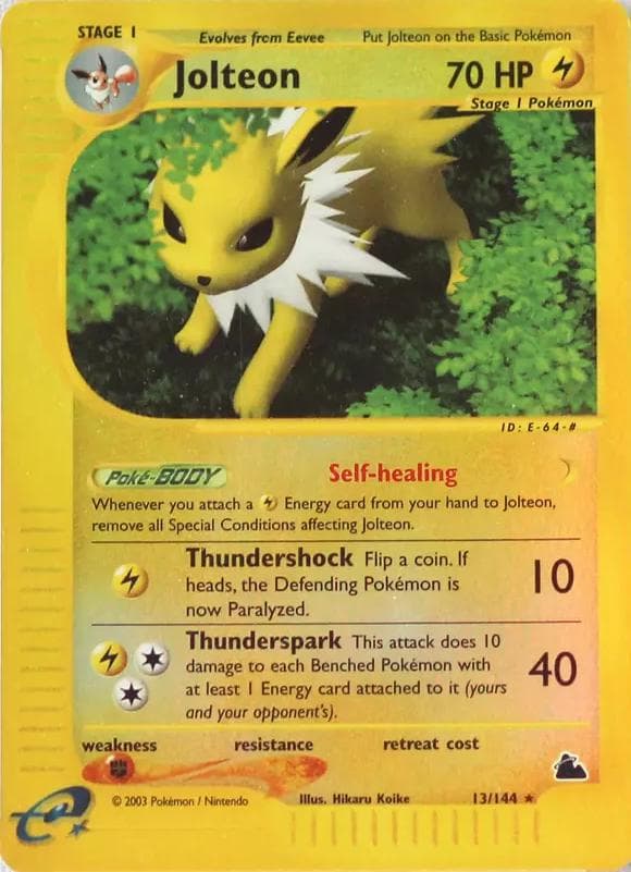 Jolteon [Reverse Holo] #13 — Pokemon Skyridge