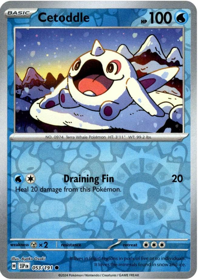 Cetoddle [Reverse Holo] #53 — Pokemon Surging Sparks